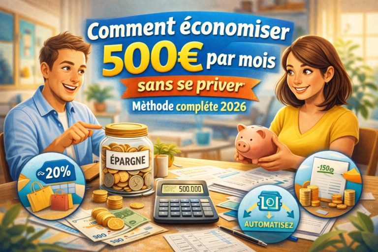 Comment économiser 500 euros par mois sans se priver : méthode complète 2026